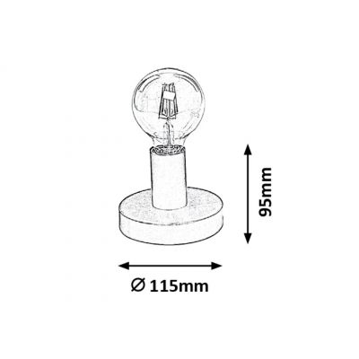 Rabalux Bowie lampa stołowa 1x60 W czarna 6569