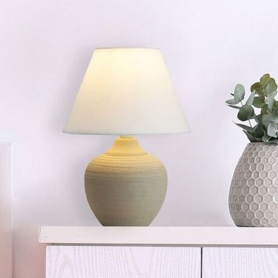 Rabalux Molly lampa stołowa 1x40 W biała-beżowa 4391