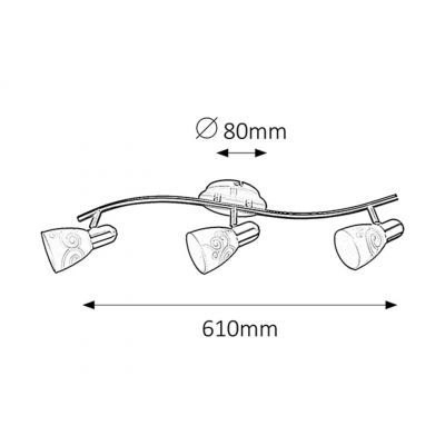Rabalux Harmony lampa podsufitowa 3x40 W biała/chrom satyna 6637