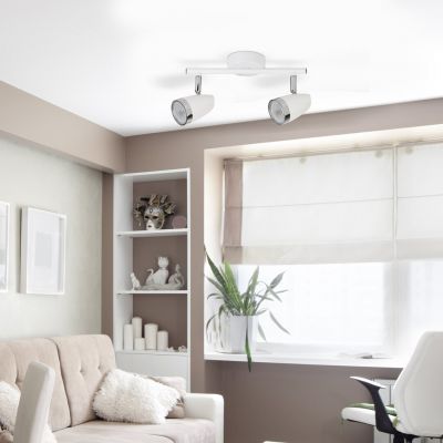 Rabalux Karen lampa podsufitowa 2x4 W biała-chrom 6667