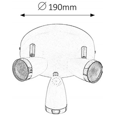 Rabalux Karen lampa podsufitowa 3x4 W biała-chrom 6668