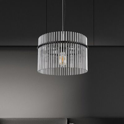 Rabalux Inesa lampa wisząca 1x40 W czarna-przydymiona 72261