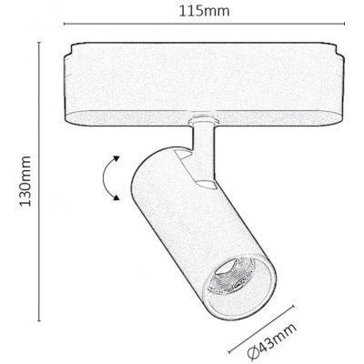Rabalux LiTrack Spot lampa do szynoprzewodów 1x10 W czarny 70104