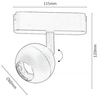 Rabalux LiTrack Spot lampa do szynoprzewodów 1x5 W czarny 70119