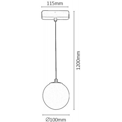 Rabalux LiTrack Pendant lampa do szynoprzewodów 1x5 W biały-czarny 70131