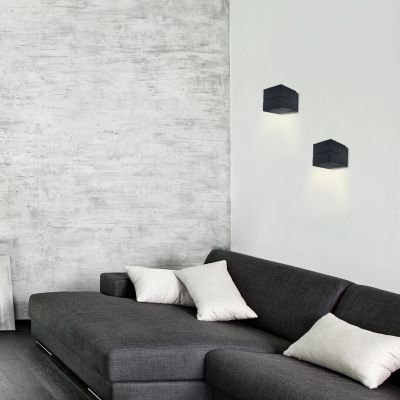 Rabalux Kaunas kinkiet 1x10 W czarny 7017