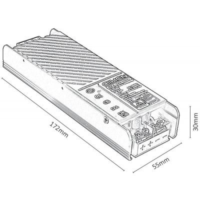 Rabalux LiTrack Driver zasilacz szynowy 100 W czarny 70206