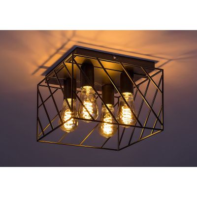 Rabalux Boroo lampa podsufitowa 4x25W czarny mat 71027