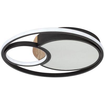 Rabalux Leola lampa podsufitowa 1x81W czarny/biały 71044