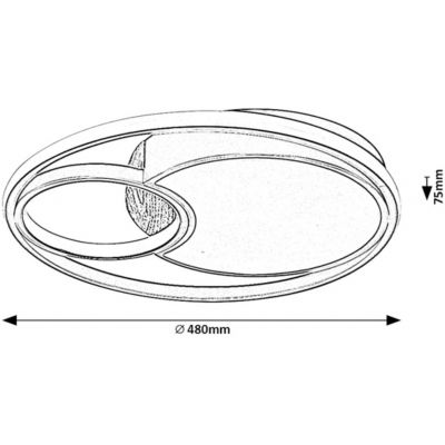Rabalux Leola lampa podsufitowa 1x81W czarny/biały 71044