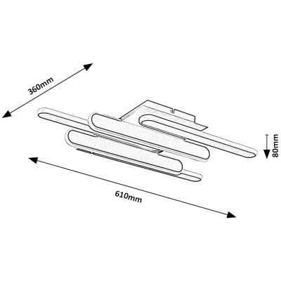 Rabalux Sindri lampa podsufitowa 1x36 W czarna 71050