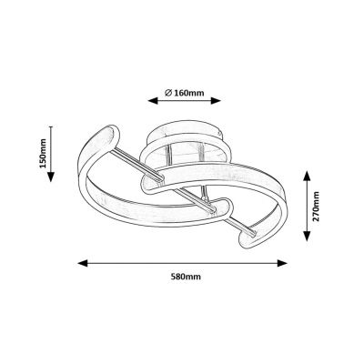 Rabalux Jarnelle lampa podsufitowa 1x30 W chrom 71052