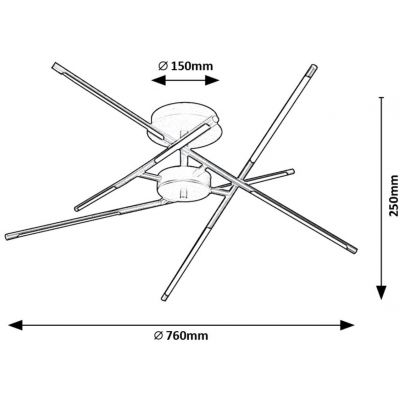 Rabalux Henli lampa podsufitowa 30 W biała-czarna 71056