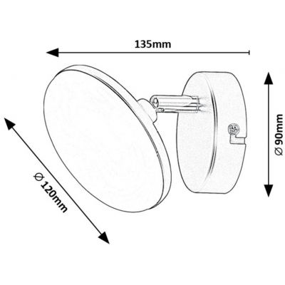 Rabalux Madi kinkiet 1x4 W biały-czarny 71062