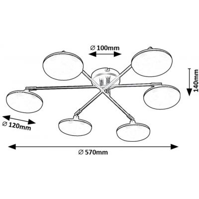 Rabalux Madi lampa podsufitowa 24 W biała-czarna 71063