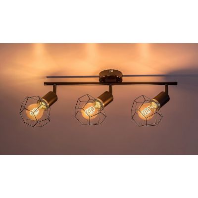 Rabalux Fran lampa podsufitowa 3x40 W czarna 71067