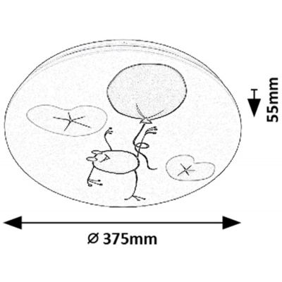 Rabalux Froggo plafon 1x24 W biały-multikolor 71069