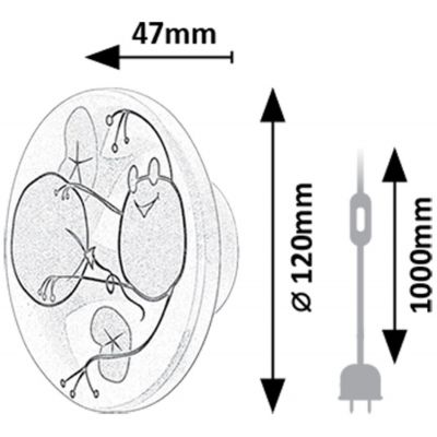 Rabalux Froggo kinkiet 1x9 W biały-multikolor 71070