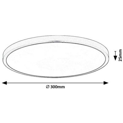 Rabalux Paulos plafon 1x24 W biały-czarny 71072