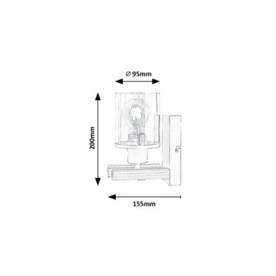 Rabalux Niylah kinkiet 1x25 W czarny 71080