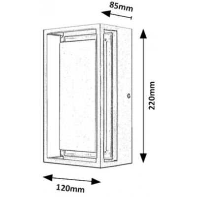 Rabalux Mendoza kinkiet zewnętrzny 1x6,5 W antracyt 7109