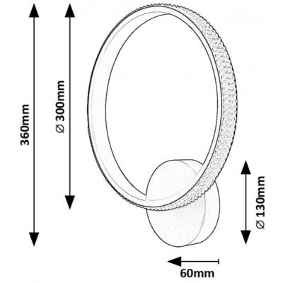 Rabalux Grete kinkiet 1x15 W biały-czarny 71095