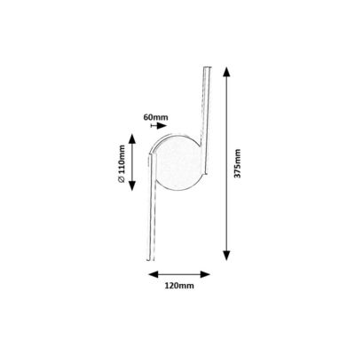 Rabalux Sabira kinkiet 1x8W LED czarny mat 71122