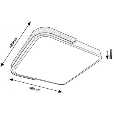 Rabalux Arild plafon 1x48W LED biały/czarny 71146