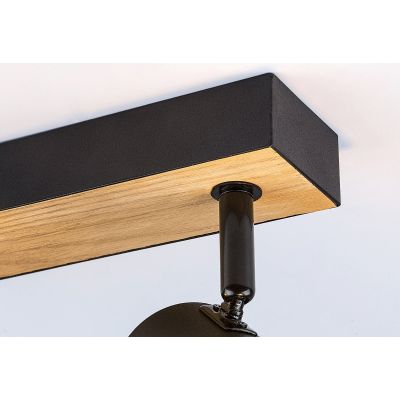 Rabalux Metta lampa podsufitowa 2x14W czarny/dąb 71152