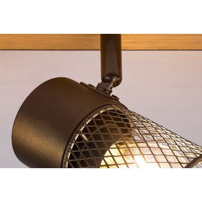 Rabalux Metta lampa podsufitowa 4x14W czarny/dąb 71154