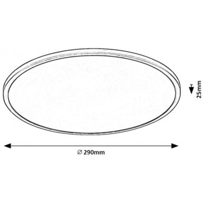 Rabalux Ezio plafon 1x18W LED biały/czarny 71156