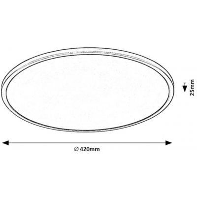 Rabalux Ezio plafon 1x22W LED biały/czarny 71157