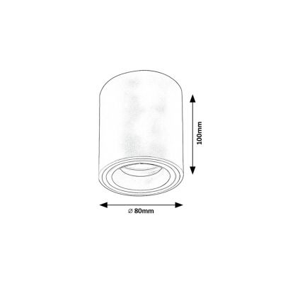 Rabalux Kobald lampa podsufitowa 1x25 W czarna 71160