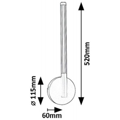 Rabalux Nivaro kinkiet 1x6 W biały-czarny 71167