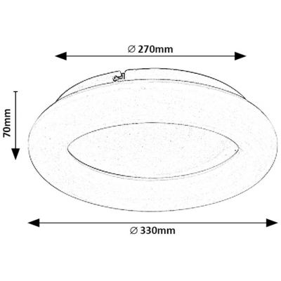 Rabalux Celie plafon 1x24 W biały 71168