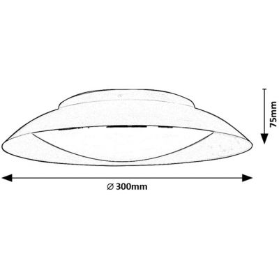 Rabalux Hafsa lampa podsufitowa 1x20 W czarna-złota 71188