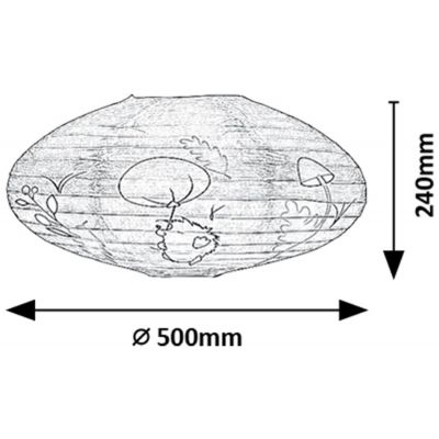 Rabalux Hedgy lampa podsufitowa 1x40 W biała-multikolor 71190