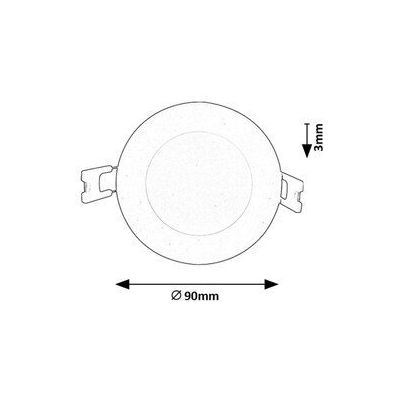 Rabalux Shaun2 lampa do zabudowy 1x3 W biała 71216