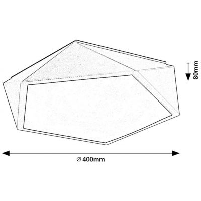 Rabalux Raffa plafon 1x30 W biały-szary 71251