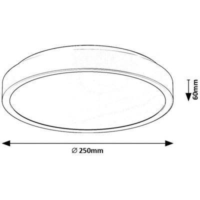 Rabalux Samira plafon 1x18 W biały-czarny 71252