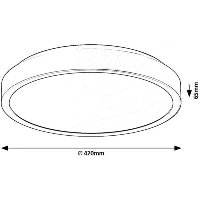 Rabalux Samira plafon 1x48 W biały-czarny 71254