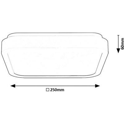 Rabalux Samira plafon 1x18 W biały-czarny 71255