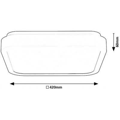 Rabalux Samira plafon 1x48 W biały-czarny 71256