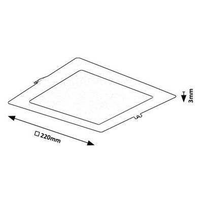 Rabalux Shaun2 lampa do zabudowy 1x18 W czarna 71265