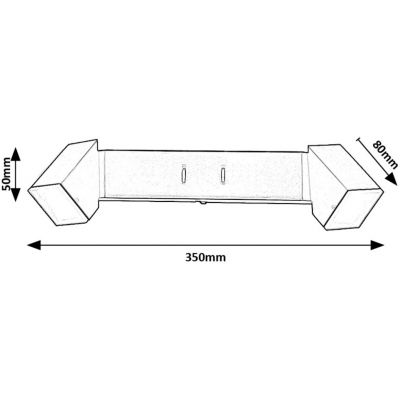 Rabalux Kessy kinkiet 8 W czarny 71271