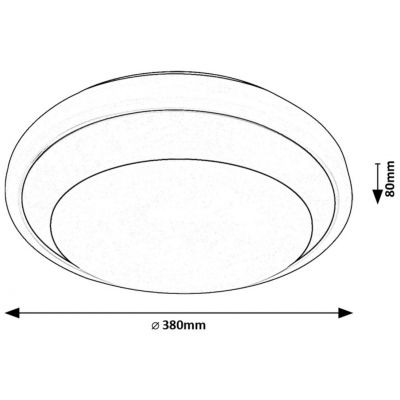Rabalux Barbora plafon 1x24 W biały-czarny 71273