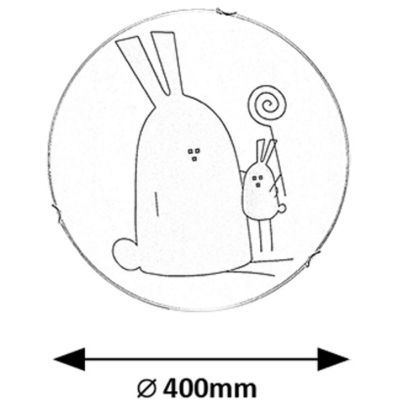 Rabalux Flappy plafon 2x60 W biały-multikolor 71279