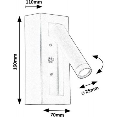 Rabalux Gello kinkiet 1x4 W biały 71286