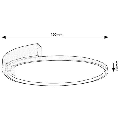 Rabalux Holize lampa podsufitowa 1x23 W złota 71287