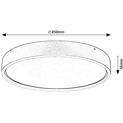 Rabalux Dewson plafon 1x37 W aluminium 71289